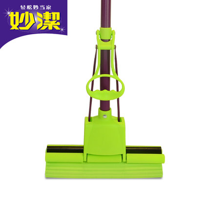 【拖把】妙潔官方滾輪吸水膠棉拖把